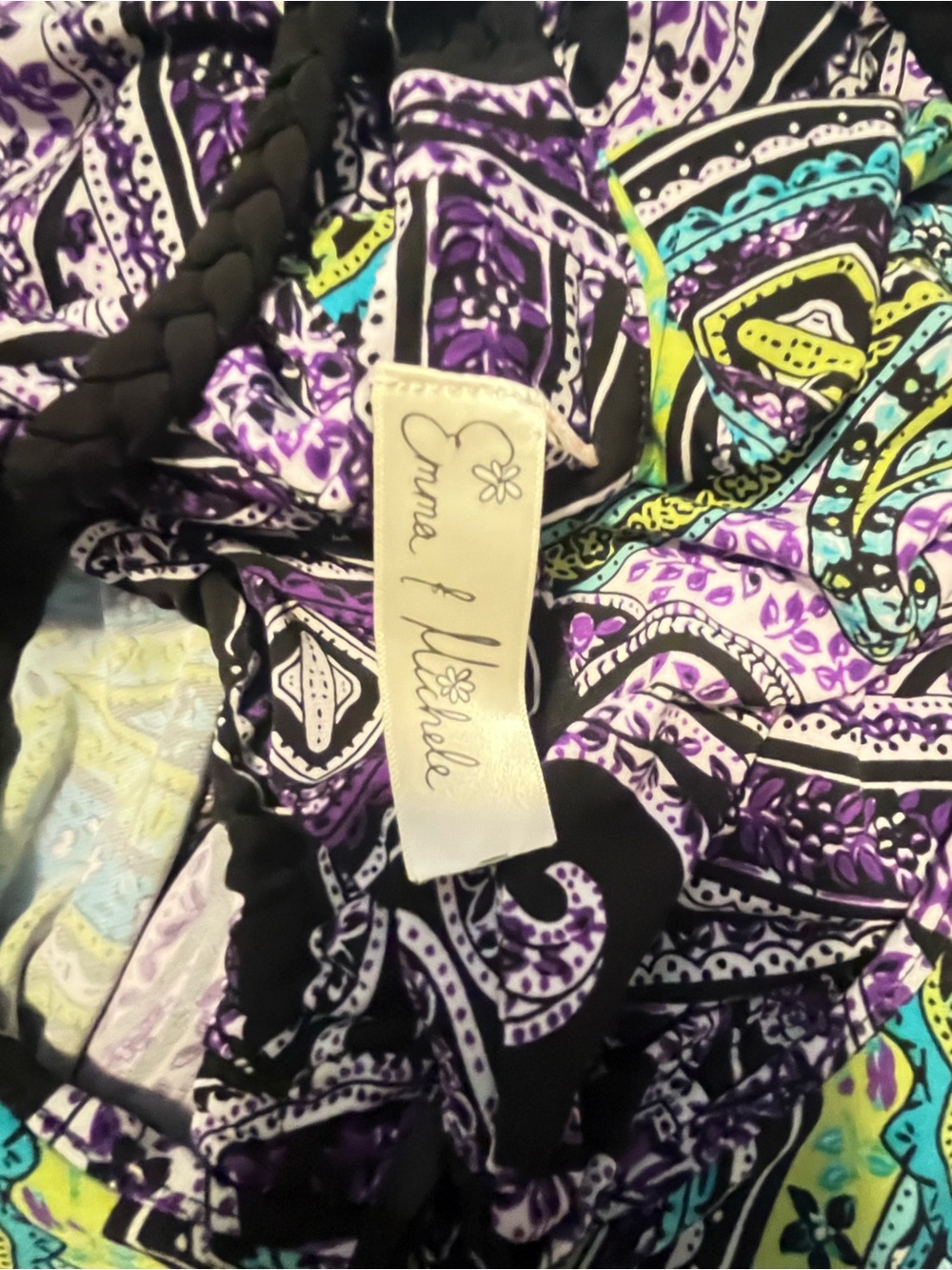 Emma & Michele Women’s Multicolor Paisley Geometric Maxi Dress Size Medium - Picture 6 of 7